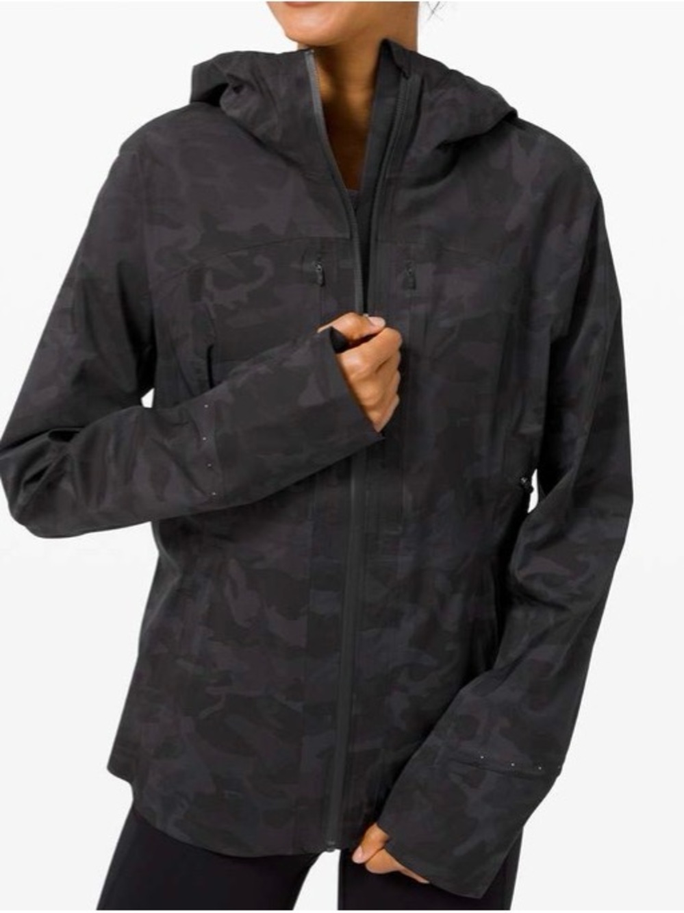 Lululemon Break a Trail Jacket Incognito Camo Multi Grey Size 12